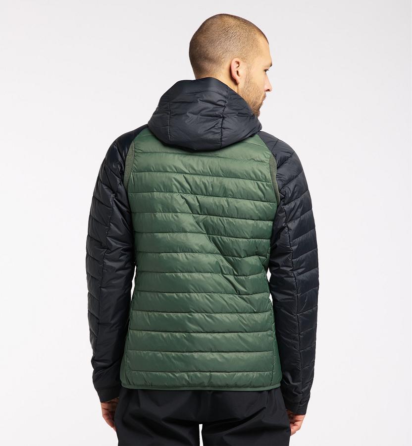 Haglöfs Mens Spire Mimic Down Jacket Dark Green/Black New Zealand 40683HINW